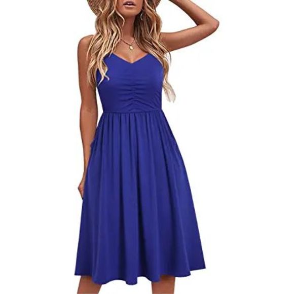 YATHON Dresses & Skirts - YATHON Casual Dresses for Women Sleeveless Cotton Summer Beach Dress A Line